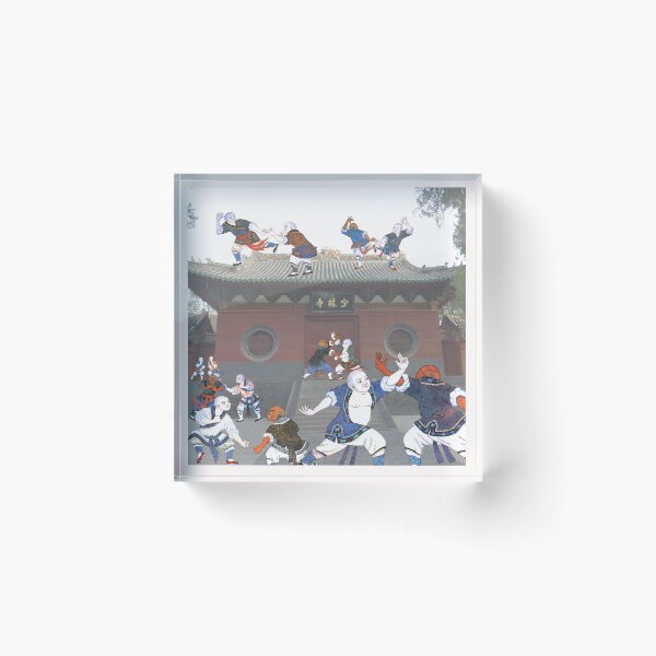 Item preview, Monks sparring in front of Shaolin Temple - Martial Arts designed and sold by NurturingSpirit.