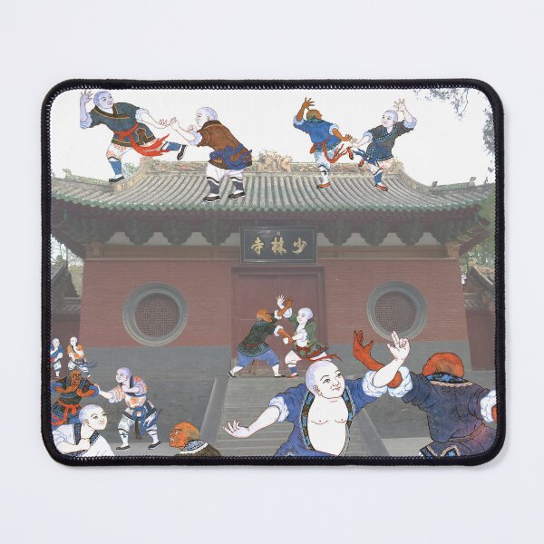 Item preview, Monks sparring in front of Shaolin Temple - Martial Arts designed and sold by NurturingSpirit.