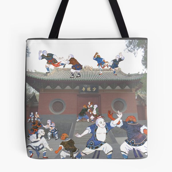 Item preview, Monks sparring in front of Shaolin Temple - Martial Arts designed and sold by NurturingSpirit.
