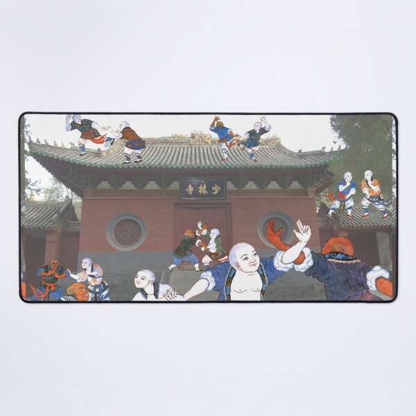Item preview, Monks sparring in front of Shaolin Temple - Martial Arts designed and sold by NurturingSpirit.