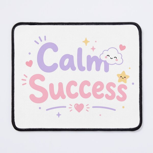 Item preview, Calm Success Kawaii Aesthetic Cute Motivational Quote Pastel Design Soft Girl Positive Vibes Minimal Typography Sticker designed and sold by Sanika arts .
