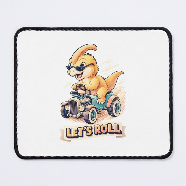Item preview, Let's Roll Dinosaur Car Cute Funny Art designed and sold by SoftSproutstu.