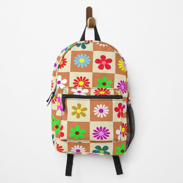 Item preview, Retro Groovy Flower Checkerboard Pattern designed and sold by Far Out Goods.