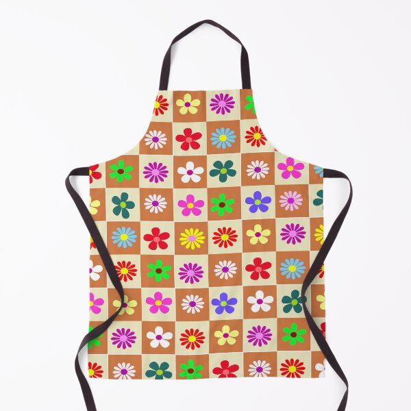 Item preview, Retro Groovy Flower Checkerboard Pattern designed and sold by Far Out Goods.