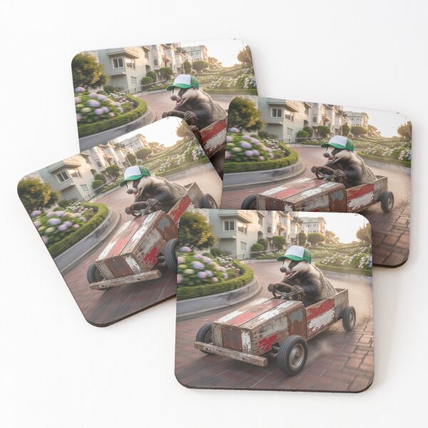 Item preview, Badger Races Down Lombard Street designed and sold by Tridentulus.