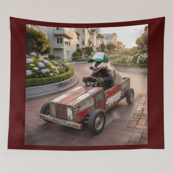 Item preview, Badger Races Down Lombard Street designed and sold by Tridentulus.