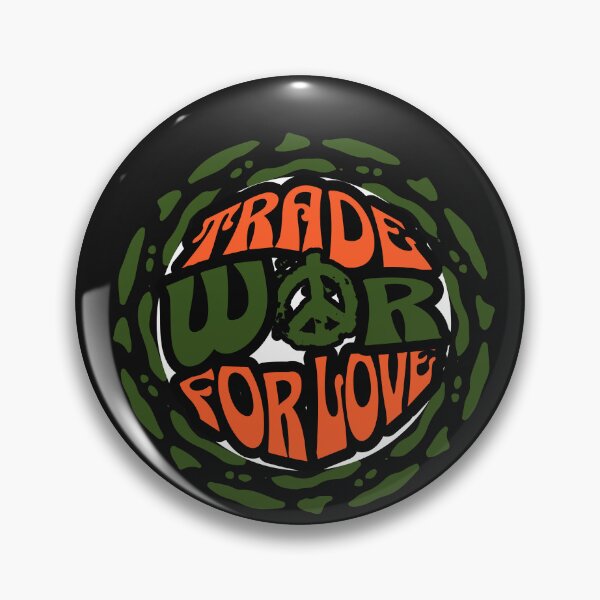 Item preview, Trade War For Love Peace Sign Retro Groovy designed and sold by Tsugraf Designs.