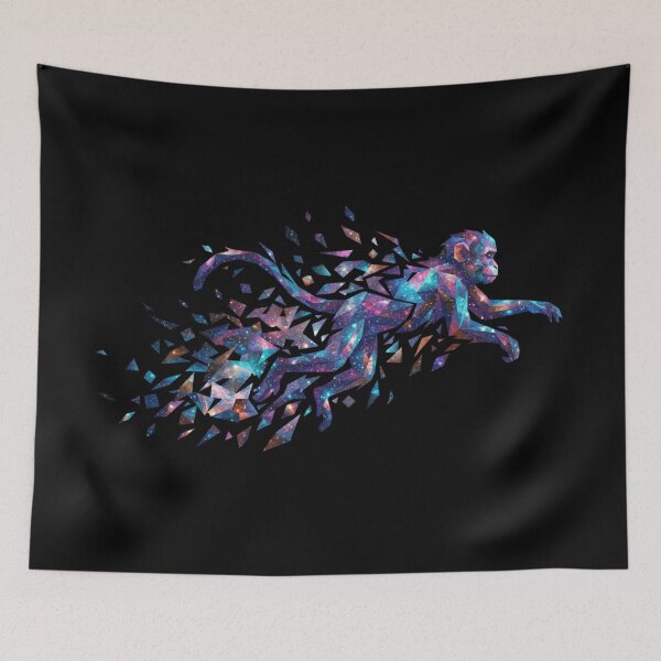 Item preview, Geometric Galactic Monkey – Space Ape Sticker for Astronomy Lovers designed and sold by bsbd-action.