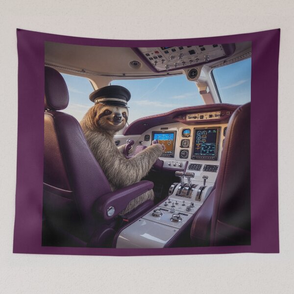 Item preview, Sloth Pilot Scoffs at Turbulence designed and sold by Tridentulus.