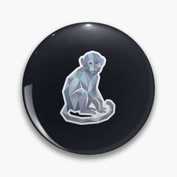 Item preview, Star Crystal Monkey – Minimalist Ape Sticker for Low Poly Style Fans designed and sold by bsbd-action.