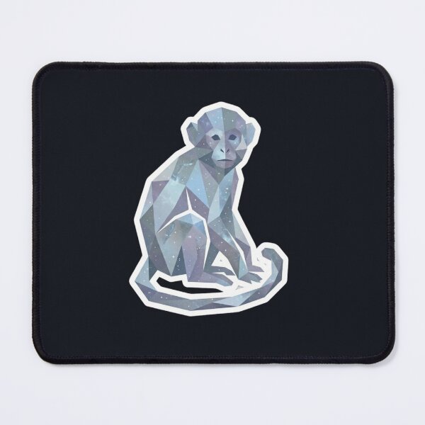 Item preview, Star Crystal Monkey – Minimalist Ape Sticker for Low Poly Style Fans designed and sold by bsbd-action.