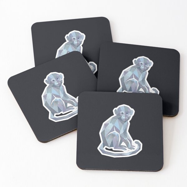 Item preview, Star Crystal Monkey – Minimalist Ape Sticker for Low Poly Style Fans designed and sold by bsbd-action.