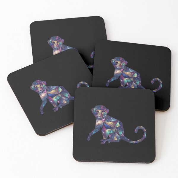 Item preview, Colorful Nebula Monkey – Geometric Pop Art Design for Color Enthusiasts designed and sold by bsbd-action.