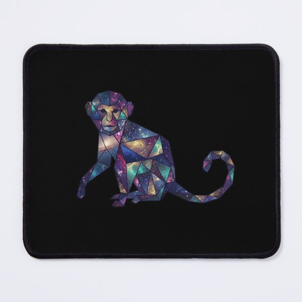 Item preview, Colorful Nebula Monkey – Geometric Pop Art Design for Color Enthusiasts designed and sold by bsbd-action.