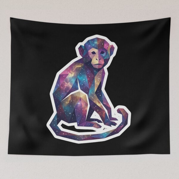 Item preview, Cosmic Thinking Monkey – Space Ape Sticker for Sticker Collectors designed and sold by bsbd-action.