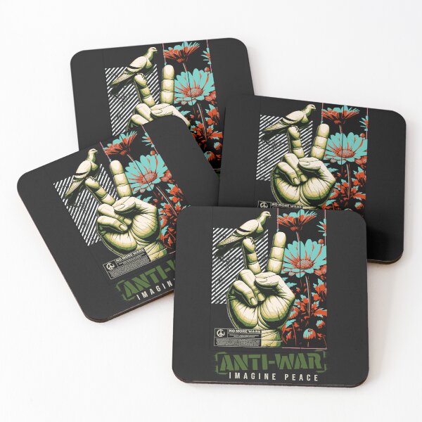 Item preview, Symbolic V Hand Dove Floral Coexistence Design designed and sold by Tsugraf Designs.