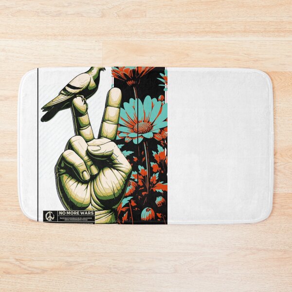 Item preview, Symbolic V Hand Dove Floral Coexistence Design designed and sold by Tsugraf Designs.
