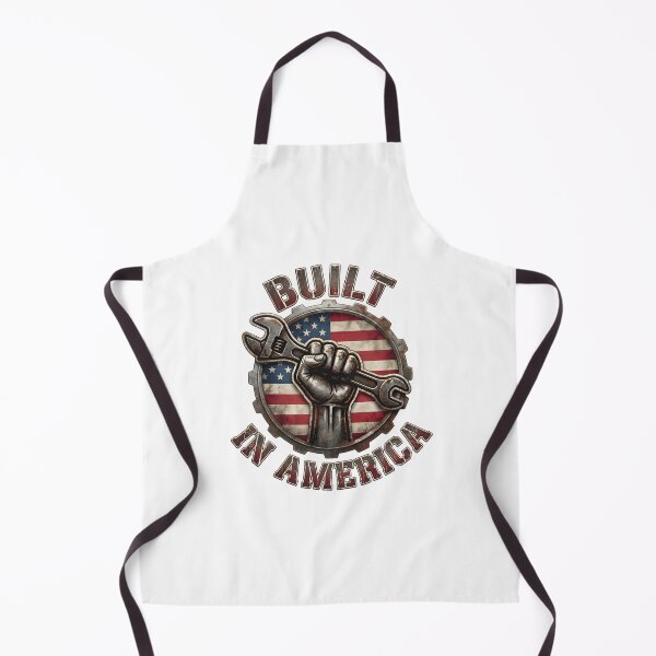 Item preview, Built In America USA Shirt – Industrial Patriotic Wrench Graphic Tee designed and sold by relso.