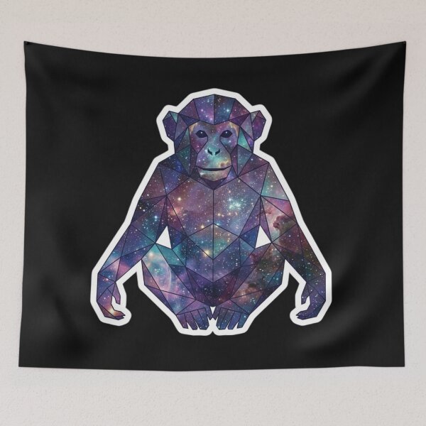 Item preview, Galactic Symmetrical Ape – Geometric Wall Art for Symmetry Lovers designed and sold by bsbd-action.