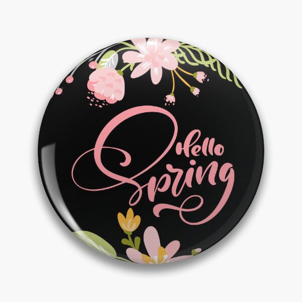 Item preview, Hello Spring Floral Greeting Card with Elegant Pink Script and Botanical Frame designed and sold by FestivityFinds.