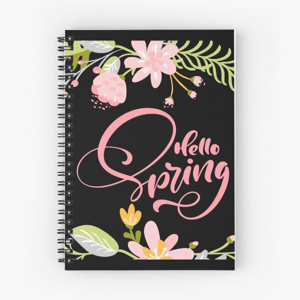 Item preview, Hello Spring Floral Greeting Card with Elegant Pink Script and Botanical Frame designed and sold by FestivityFinds.