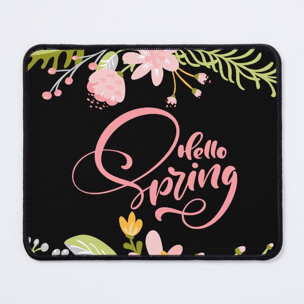 Item preview, Hello Spring Floral Greeting Card with Elegant Pink Script and Botanical Frame designed and sold by FestivityFinds.