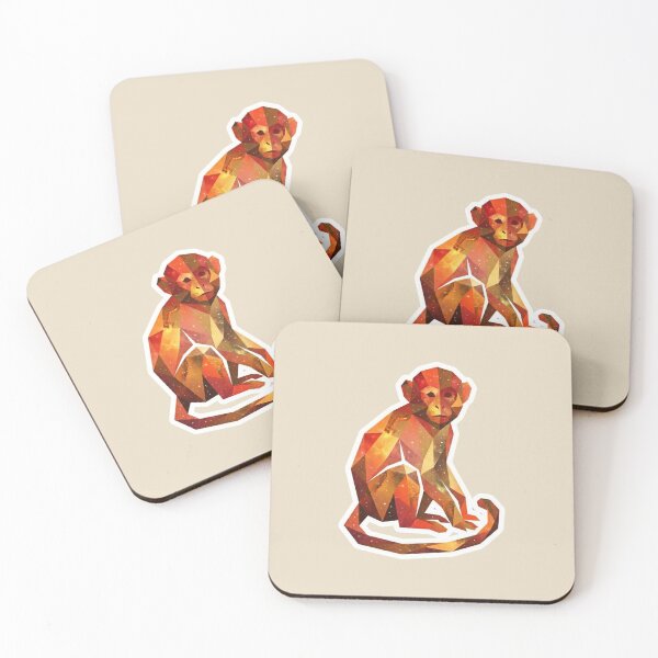 Item preview, Geometric Retro Monkey – Vintage Style Sticker for Classic Lovers designed and sold by bsbd-action.