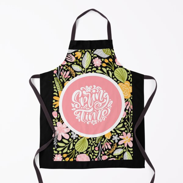 Item preview, Spring Time Floral Greeting Card with Pink Circle Badge and White Hand Lettering designed and sold by FestivityFinds.
