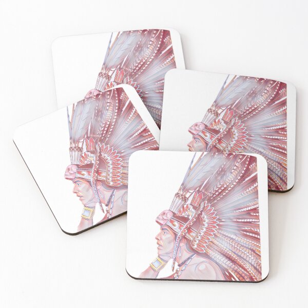 Item preview, A striking illustration of an Aztec warrior in profile designed and sold by Hanna. J.