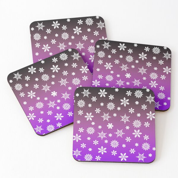 Item preview, Snow Flurries – Black to Purple Ombre Snowflake Pattern designed and sold by Lainey1978.