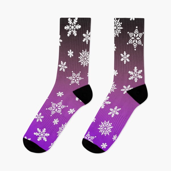 Item preview, Snow Flurries – Black to Purple Ombre Snowflake Pattern designed and sold by Lainey1978.