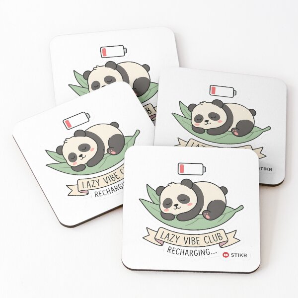 Item preview, Lazy Vibe Club Recharging Panda Sticker designed and sold by TheLazyVibe.