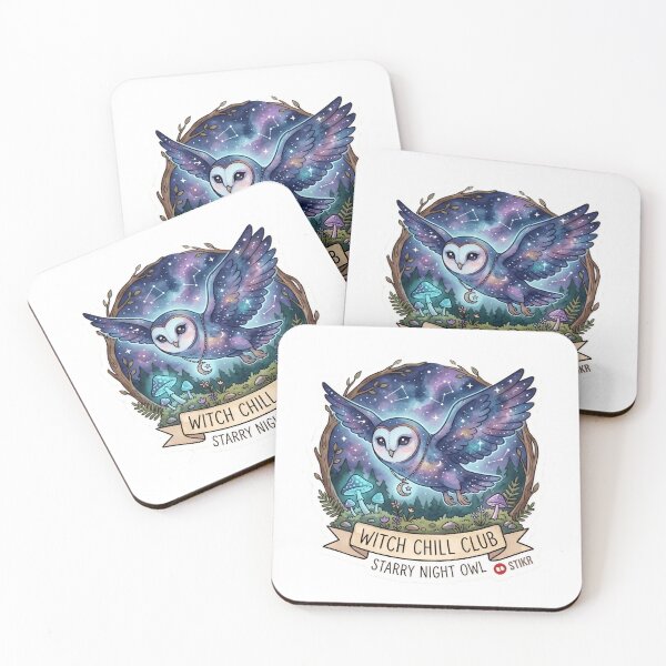 Item preview, Witch Chill Club Starry Night Owl Galaxy Sticker designed and sold by TheLazyVibe.
