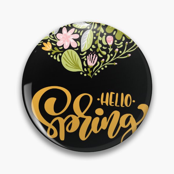 Item preview, Hello Spring Greeting Card with Floral Heart, Yellow Hand Lettering and Botanical Border designed and sold by FestivityFinds.