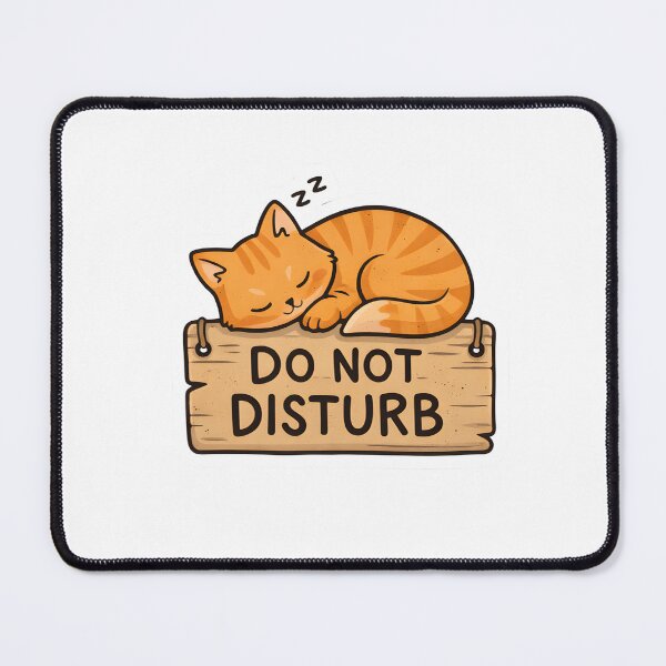 Item preview, Do Not Disturb Cat Sticker | Sleeping Cute Cat Funny Mood designed and sold by TheLazyVibe.