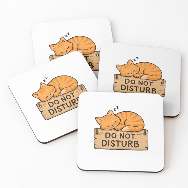 Item preview, Do Not Disturb Cat Sticker | Sleeping Cute Cat Funny Mood designed and sold by TheLazyVibe.