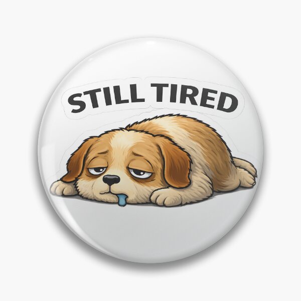 Item preview, Still Tired Dog Sticker | Funny Sleepy Cute Puppy designed and sold by TheLazyVibe.