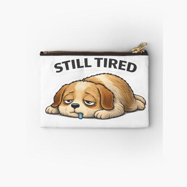 Item preview, Still Tired Dog Sticker | Funny Sleepy Cute Puppy designed and sold by TheLazyVibe.