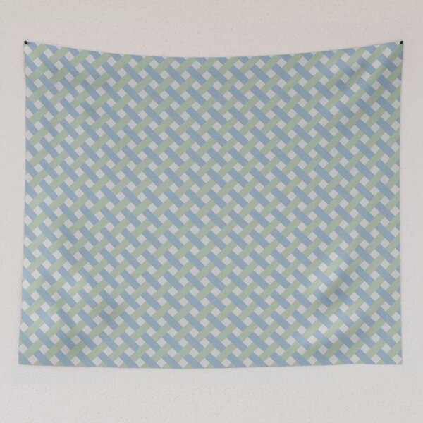 Item preview, Classic trellis lattice - textured surface - shades of light blue and green designed and sold by ahahdodo.