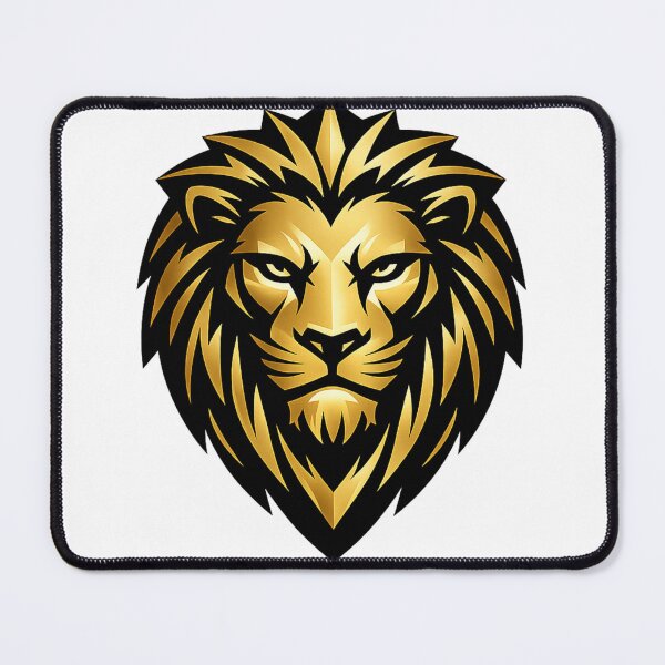 Item preview, Golden Lion Head Design Black Gold Powerful Lion Graphic T Shirt Sticker Wall Art designed and sold by RepRepublic.