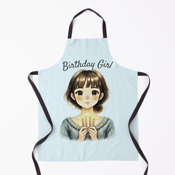 Item preview, Birthday Girl Candlelight - Cute Watercolor Portrait designed and sold by PriyaMagic.