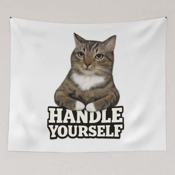 Item preview, Cat With Attitude Handle Yourself designed and sold by DetalleXL.