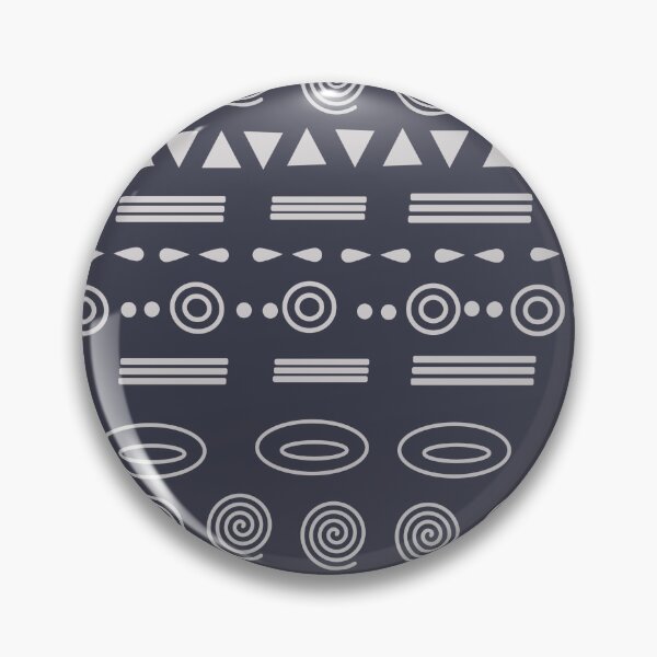 Item preview, Tribal inspired boho geometric pattern - dark gray and white designed and sold by ahahdodo.