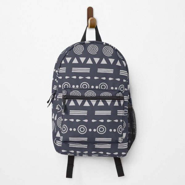 Item preview, Tribal inspired boho geometric pattern - dark gray and white designed and sold by ahahdodo.