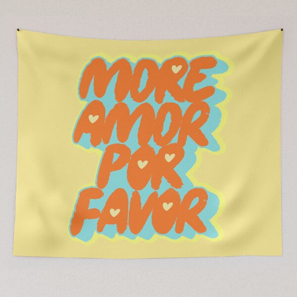 Item preview, More Amor Por Favor - Modern Retro Spanglish Quote designed and sold by nineFlorals.