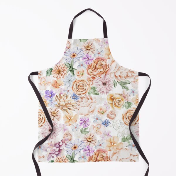 Item preview, Vintage Watercolor Rose & Peony Duvet Cover - Muted Peach Floral Bedding designed and sold by FestivityFinds.