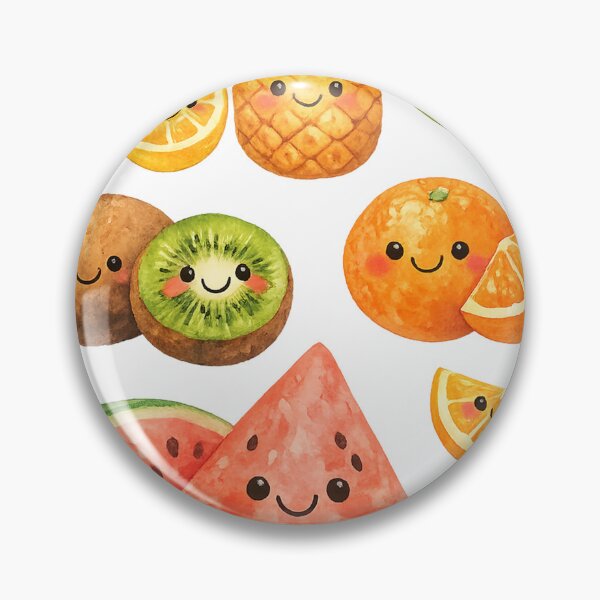 Item preview, Cute Smiling Fruits Watercolor Pattern Design designed and sold by Art Shadow.