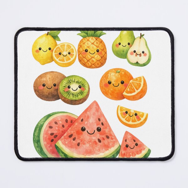 Item preview, Cute Smiling Fruits Watercolor Pattern Design designed and sold by Art Shadow.