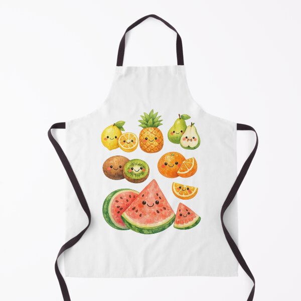 Item preview, Cute Smiling Fruits Watercolor Pattern Design designed and sold by Art Shadow.