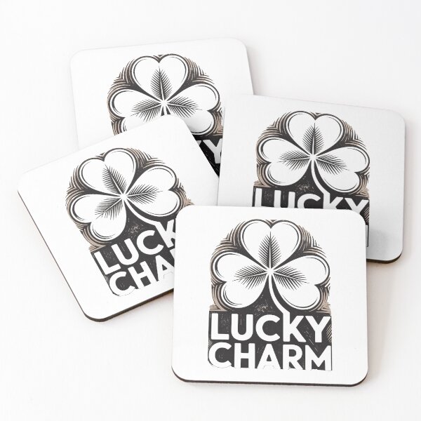Item preview, Minimalist Linocut Four Leaf Clover with Heart designed and sold by Bloomkept.